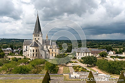 View of the historic Abbey of Saint-Georges and grounds in Boscherville in Upper Normandy Editorial Stock Photo