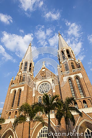 Saint mary cathedral. Yangon. Stock Photo