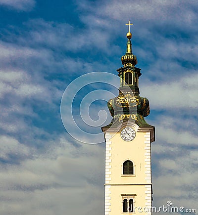 Saint Mary of Dolac church tower, Zagreb Stock Photo