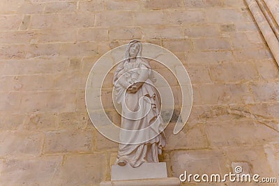 Saint Mary Magadalene abbey, Vezelay, France, interiors Editorial Stock Photo