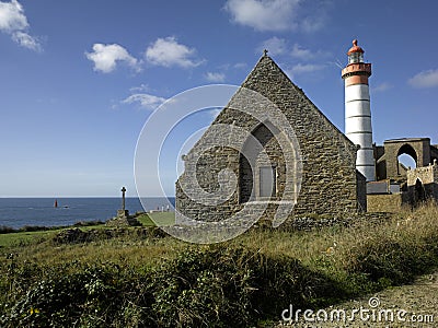 Saint Mathieu lighthouse Stock Photo