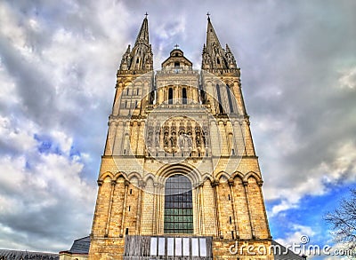 Saint Maurice Cathedral of Angers in France Stock Photo