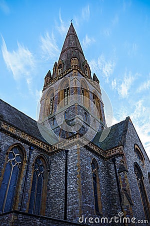 Saint Michael and All Angels` Church in Exeter, Devon, United Kingdom, December 28, 2017 Editorial Stock Photo