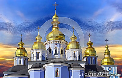 Saint Michael's Golden-Domed Stock Photo