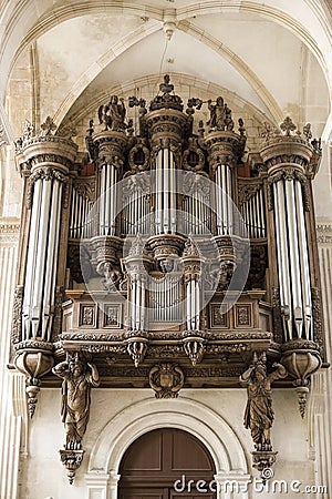 Saint-Mihiel (France) - Church organ Stock Photo