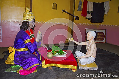 Saint Namdev offering Prasad to Lord Vithoba Stock Photo