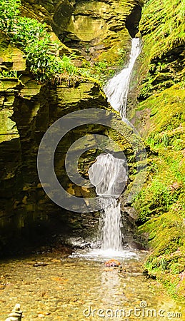 St Nectans Glenn waterfall Stock Photo