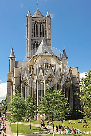 Saint Nicholas Church. Ghent. Belgium Editorial Stock Photo