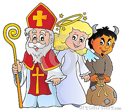 Saint Nicholas Day theme 1 Vector Illustration