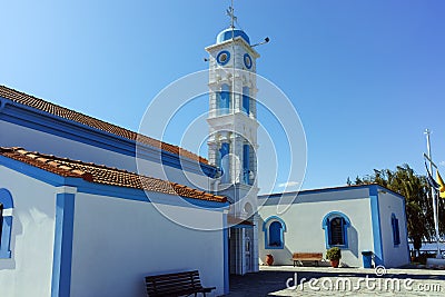 Saint Nicholas Monastery located on two islands in Porto Lagos near town of Xanthi, Greece Stock Photo