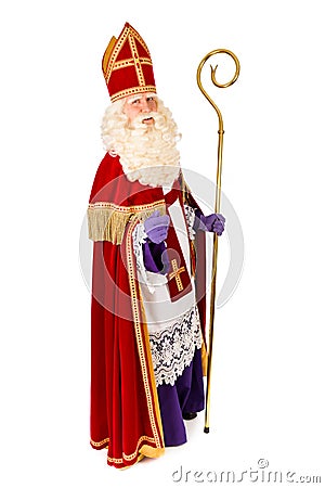 Saint Nicholas full length portrait Stock Photo