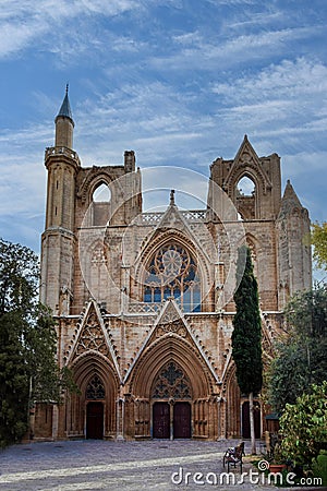Saint Nicolas Cathedral or Lala Mustafa Pasha Mosque Stock Photo