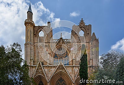 Saint Nicolas Cathedral or Lala Mustafa Pasha Mosque Stock Photo