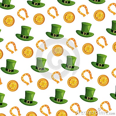 Saint patrick card pattern background Vector Illustration