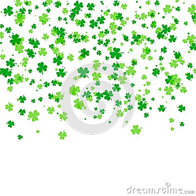 Saint Patrick day background with trefoil clover Vector Illustration