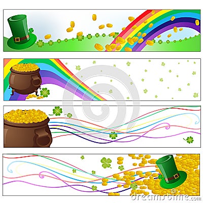 Saint patrick day party banners Vector Illustration