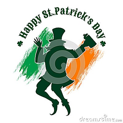 Saint Patrick's Day Emblem Vector Illustration