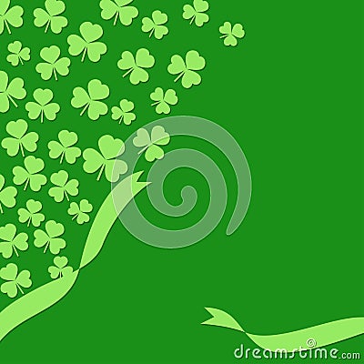 Saint Patrick`s day green background Vector Illustration