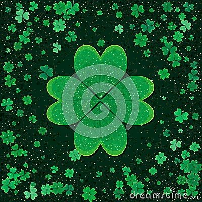 Saint Patrick's Day retro background. Vector design greetings card or poster. Stock Photo