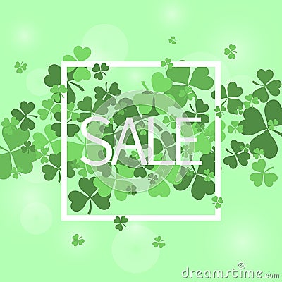 Saint Patrick sale banner Vector Illustration