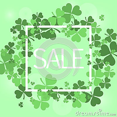 Saint Patrick sale banner Vector Illustration