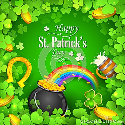 Saint Patricks Day Background Vector Illustration