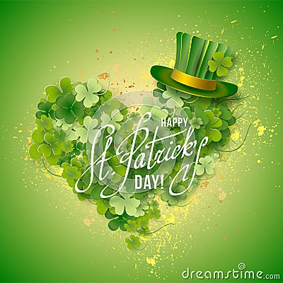 Saint Patricks Day Card Vector Illustration