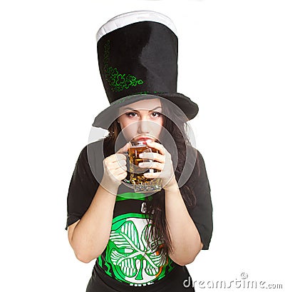 Saint patricks day girl Stock Photo