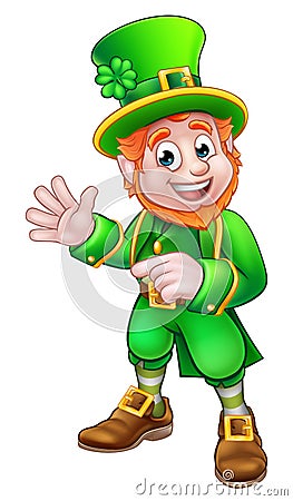 Saint Patricks Day Leprechaun Vector Illustration