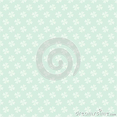 Saint Patricks Day seamless pattern with clover shamrock Vector cartoon colorful spring background Stock Photo