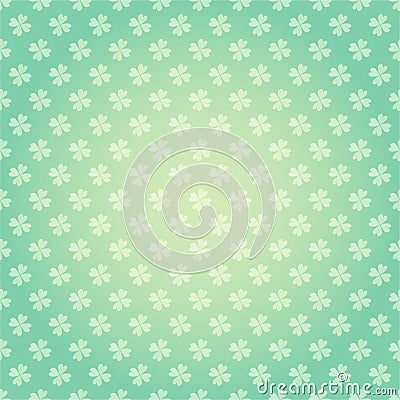 Saint Patricks Day seamless pattern with clover shamrock Vector cartoon colorful spring background Stock Photo