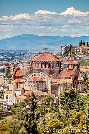 Saint Paul Church, Panoramic View, Thessaloniki city, Greece Stock Photo