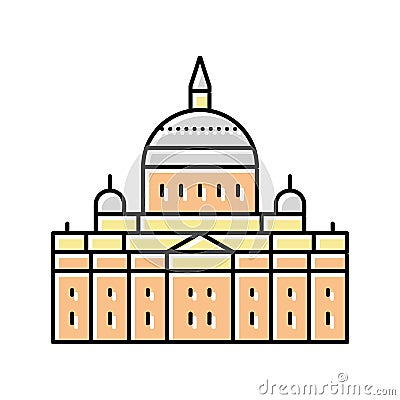 saint peter basilica color icon vector illustration Vector Illustration
