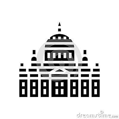 saint peter basilica glyph icon vector illustration Vector Illustration