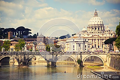 Saint Peter cathedral, Rome, Italy Stock Photo