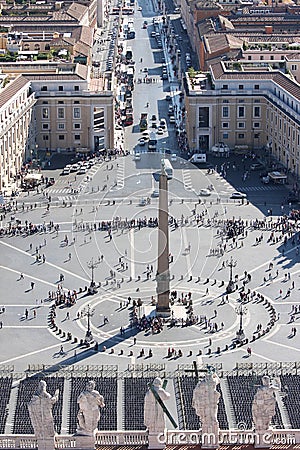 Egyptian obelisk at the Piazza San Pietro, Rome, Italy Editorial Stock Photo