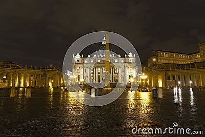 Saint Peter`s Square. Rome Editorial Stock Photo