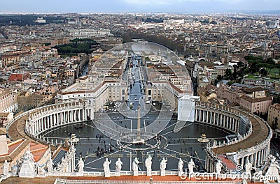 Saint Peter's Square. Rome. Italy. Stock Photo