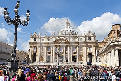 Saint Peter's Square in Vatican Editorial Stock Photo