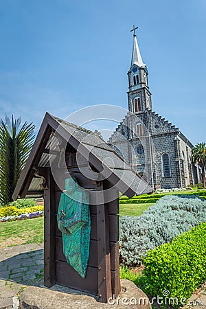 Saint Peter Stone Church, Gramado, Rio Grande do Sul, Southern Brazil Editorial Stock Photo