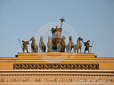 Saint-Petersburg, Palace Square (Dvortsovaya Ploshchad) Stock Photo