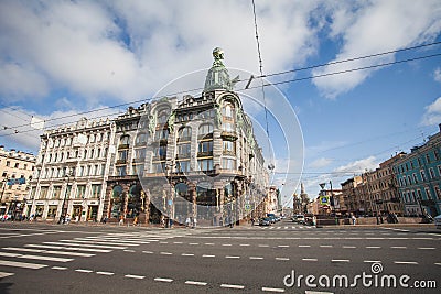 Saint Petersburg. Russia. Fontanka river from boat Editorial Stock Photo