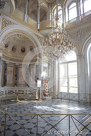 Saint -Petersburg Russia august 21 2020: Pavilion hall-interior of the Northern pavilion of the Small Hermitage Editorial Stock Photo