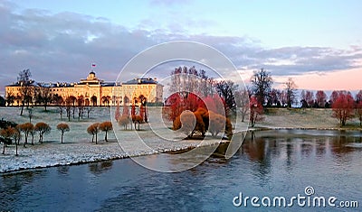 Konstantinovsky Palace in Strelna. The State Complex The National Congress Palace Editorial Stock Photo