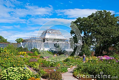 Saint-Petersburg. Russia. People in The Botanical Garden Editorial Stock Photo