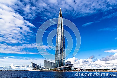 Lakhta Center, Lahta, headquarters office of the Gazprom, Saint Petersburg / Russia Editorial Stock Photo