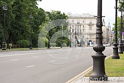 Saint Petersburg. View of the Kamennoostrovsky avenue. Stock Photo