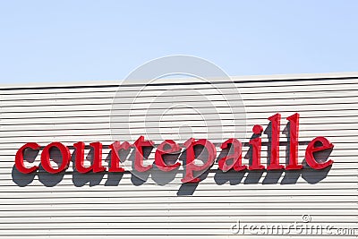 Courtepaille logo on a wall Editorial Stock Photo