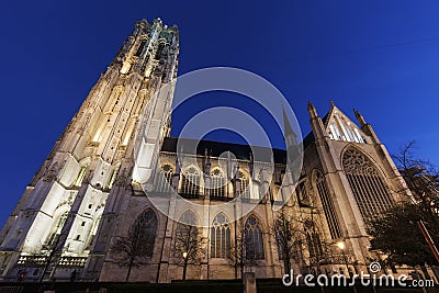 Saint Rumbold's Cathedral in Mechelen Stock Photo