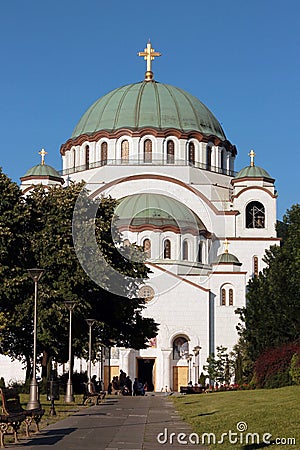 Saint Sava Church in Belgrade Stock Photo